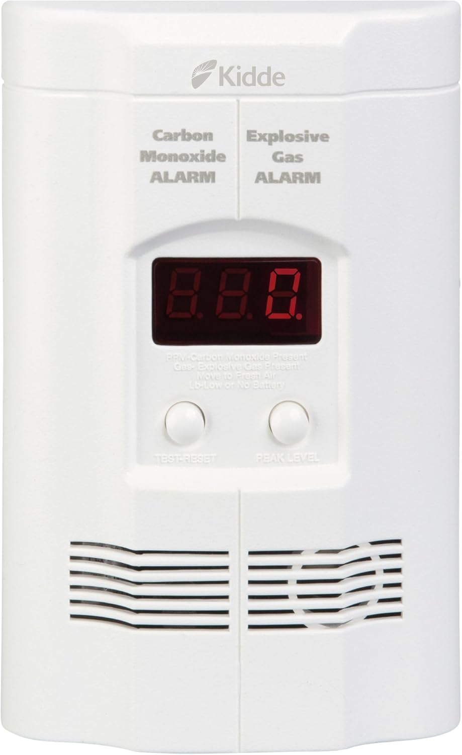 Kidde plug-in explosive gas and carbon monoxide alarm with digital display