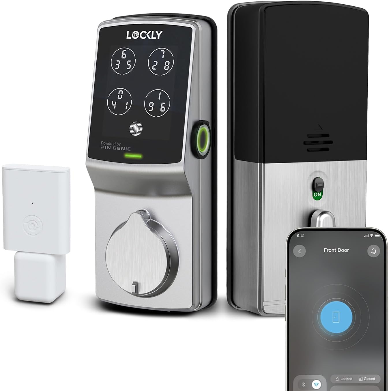 Lockly Secure Pro deadbolt smart lock supplied with the Secure Link Wi-Fi hub