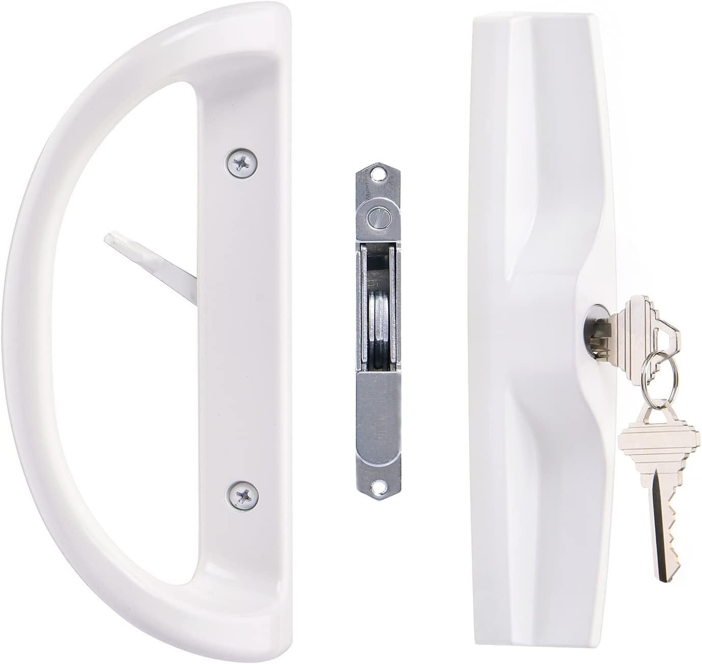 Keyed Sliding Patio Door Handle Set with Mortise Lock