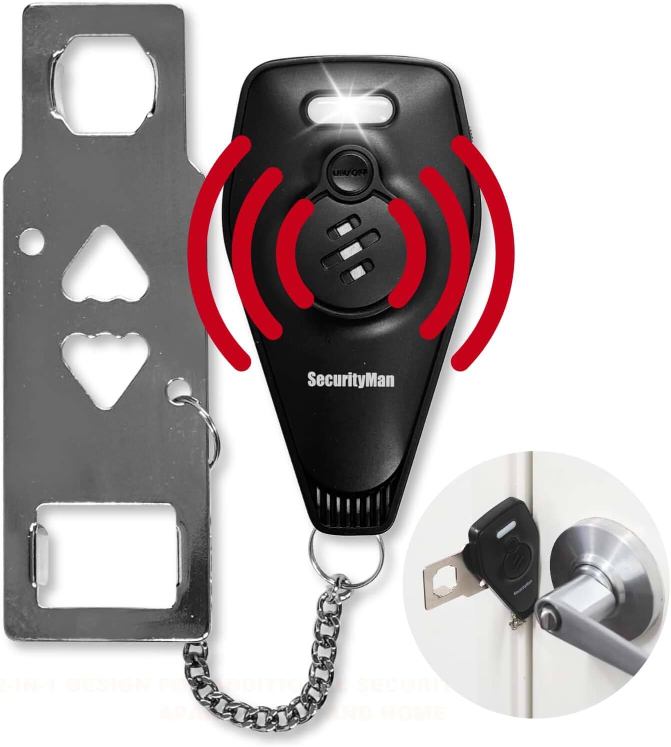 Securityman Portable Door Lock with Alarm