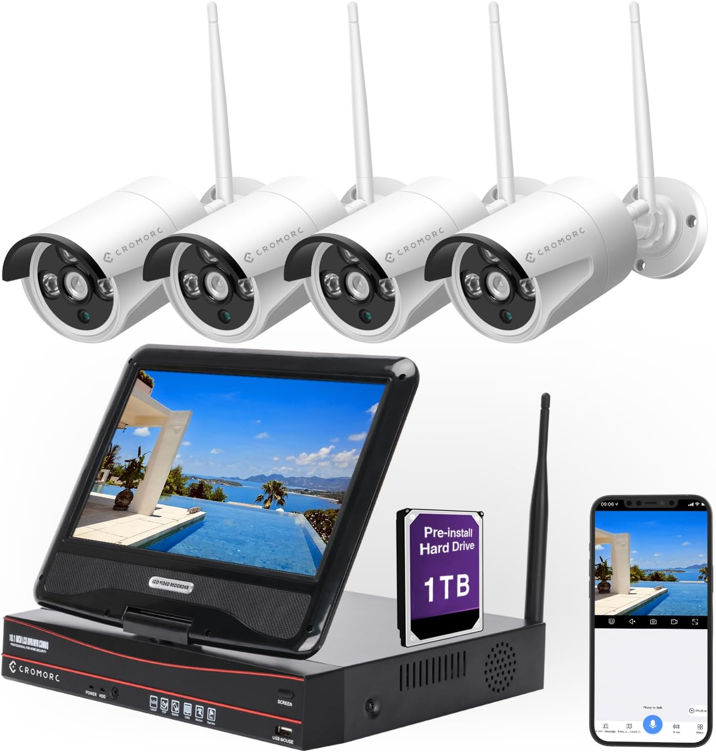10-Channel Expandable System with 10.1 in Monitor