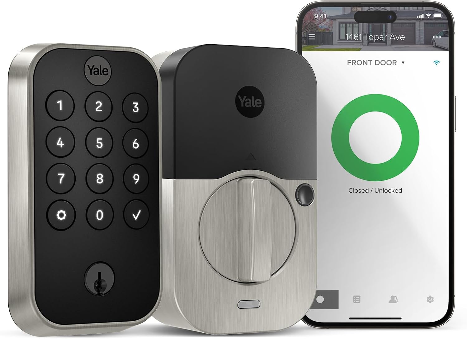 Yale Assure Lock 2 keypad smart deadbolt with Wi-Fi in satin nickel