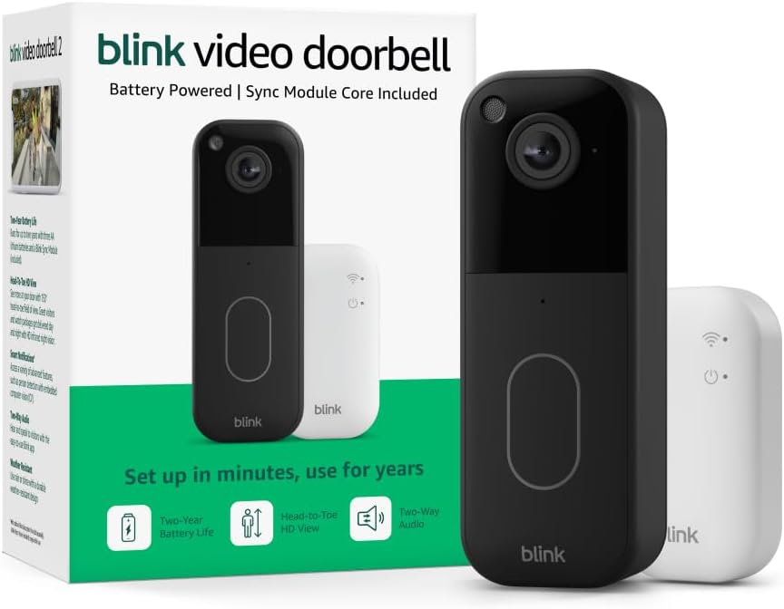 Blink Video Doorbell (Sync Module Core Included)