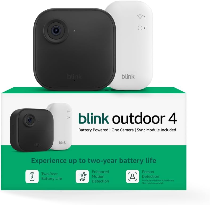 Blink Outdoor 4 wireless battery security camera with Sync Module
