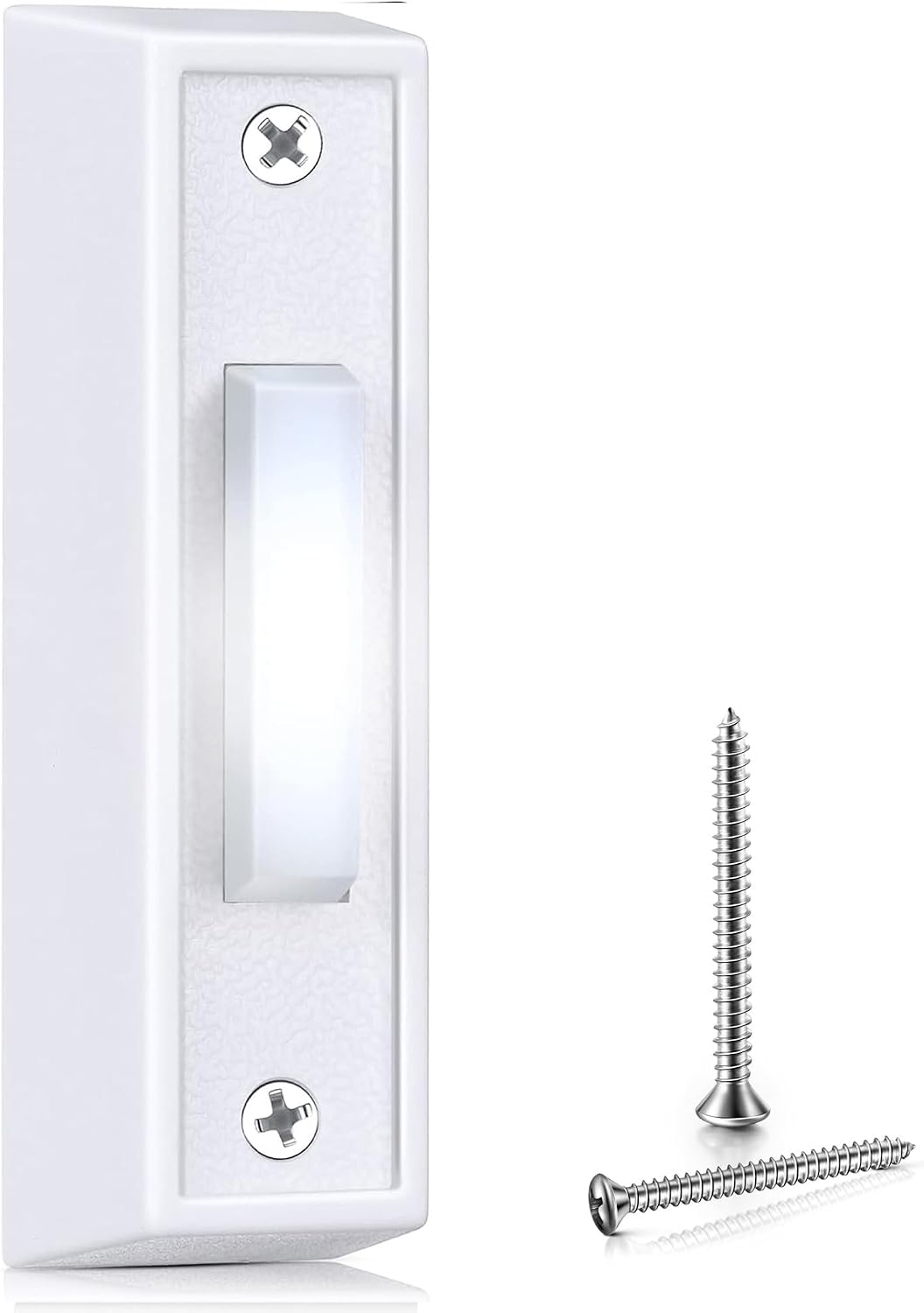 Saillong lighted doorbell replacement button in white