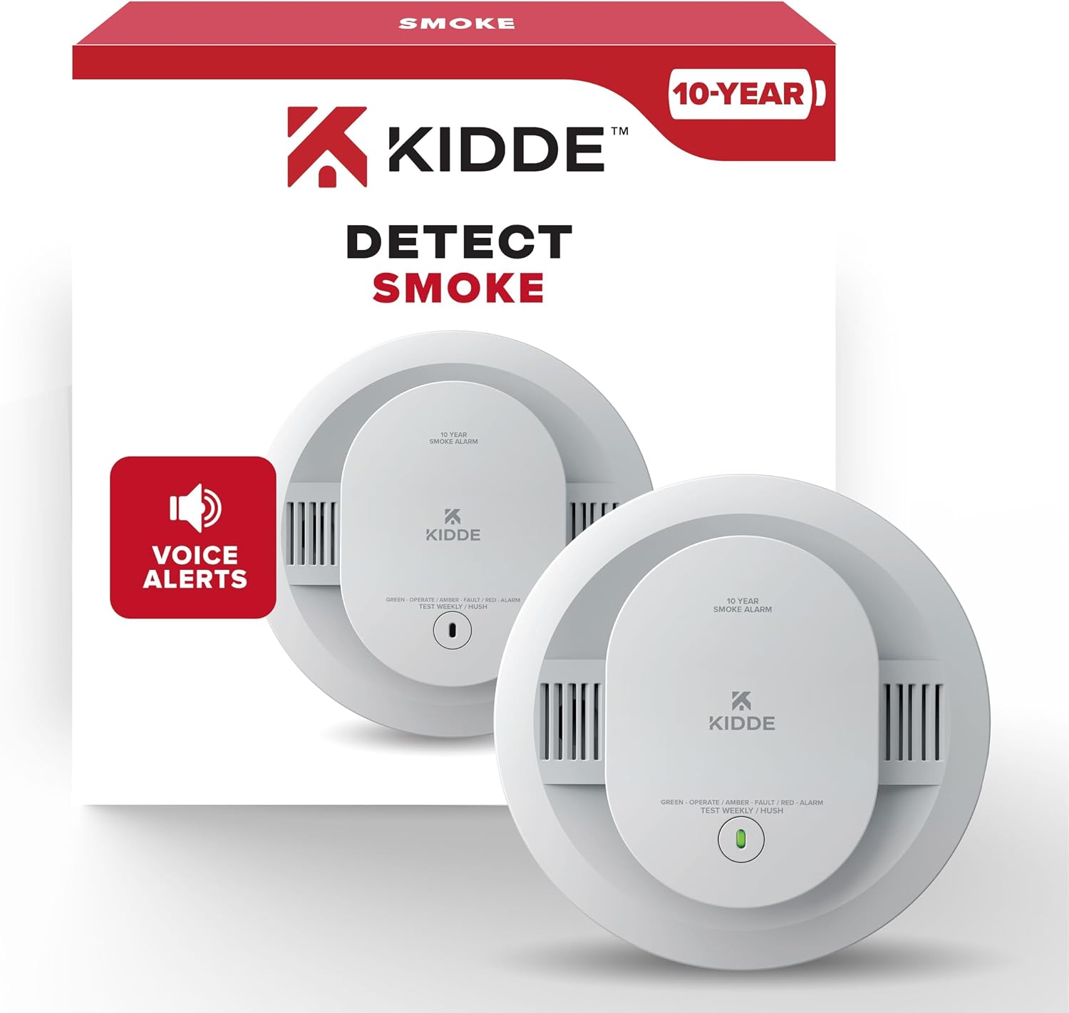 Kidde 20SD10-V sealed ten year smoke alarm with voice alerts