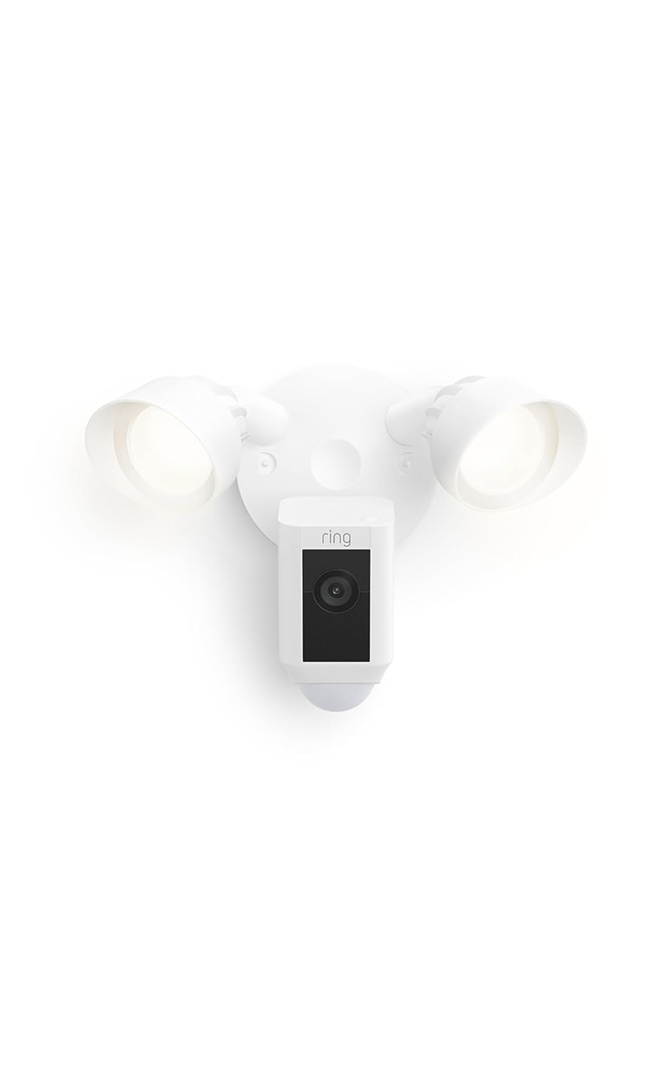 Ring Floodlight Cam Wired Plus in white with two adjustable floodlights